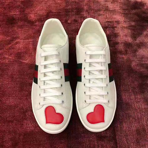 gucci shoes with hearts on them|Gucci ace sneakers women's.